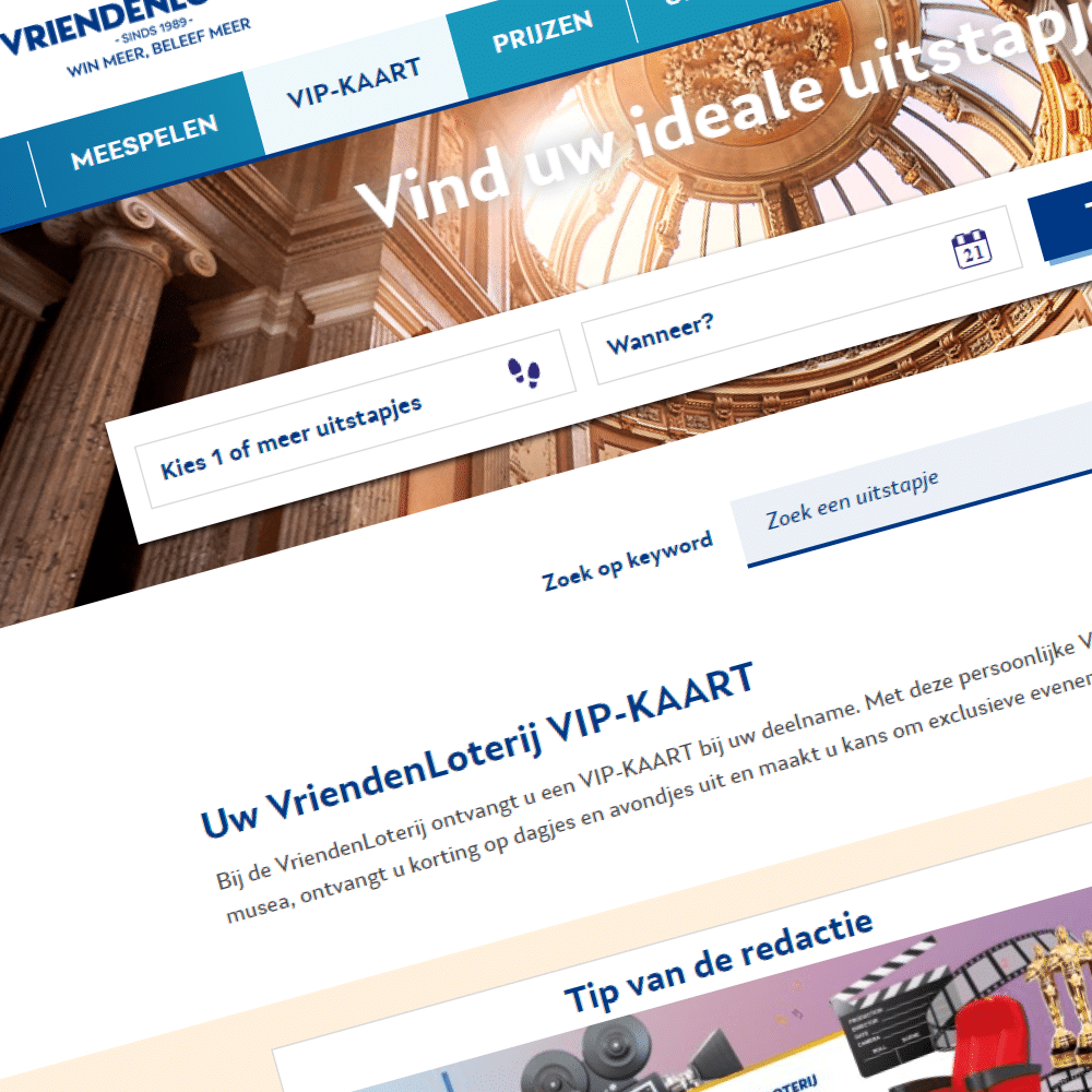 VIP-kaarten Vriendenloterij